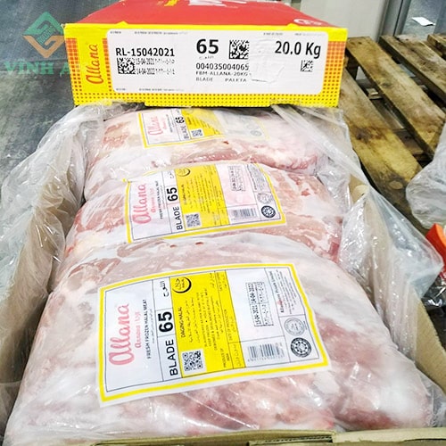Nạc vai 65 Allana đông lạnh